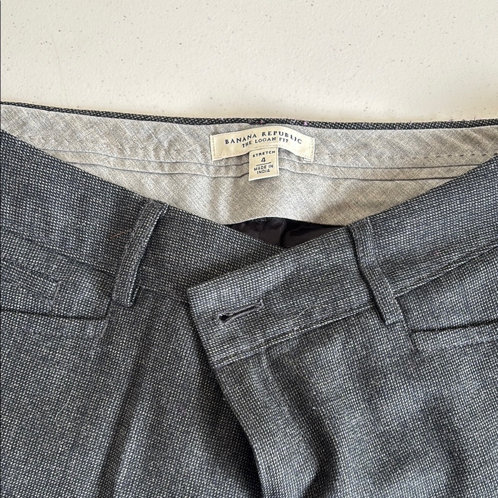 Banana Republic The Logan Fit Gray Wool Dress Pants